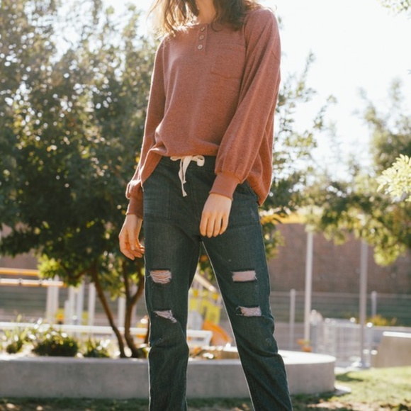 NWT Black Denim Joggers - Picture 2 of 5